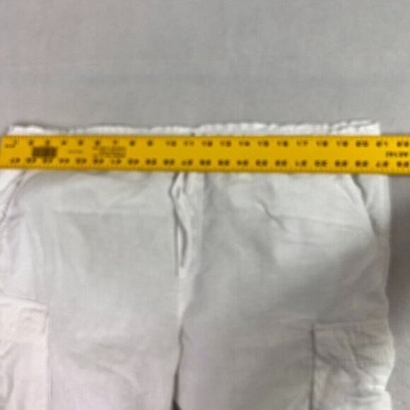 Island Importer Cargo Shorts Mens Large White Cabo Linen Drawstring Pull On - Picture 7 of 12